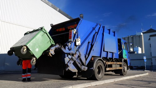 Construction site in South East London managing builders waste