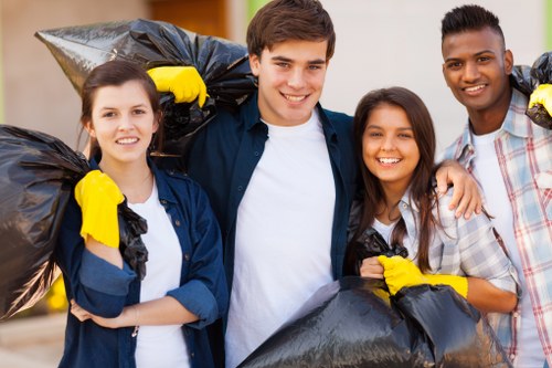 Waste removal trucks operating in South East London