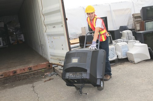 Community engaging in waste reduction activities